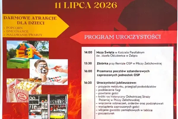 100-lecie OSP Pilcza Żelichowska – zaproszenie na jubileuszowe obchody