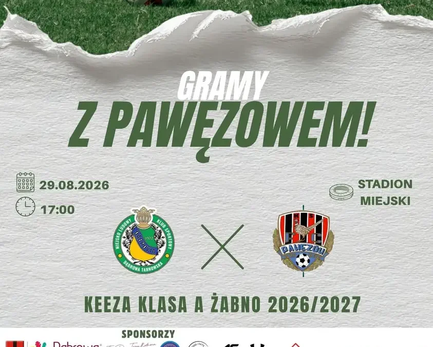 Piłkarskie emocje w Dąbrowie Tarnowskiej: Lewiatan podejmuje FC Pawężów