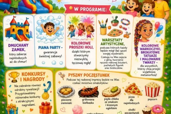 Piknik rodzinny w Bolesławiu: dmuchańce, pianka, konkursy i pokaz ognia