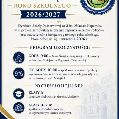 Inauguracja roku szkolnego w Szkole Podstawowej nr 2 w Dąbrowie Tarnowskiej